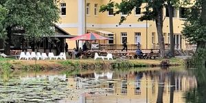 Badeteich im Ferienpark Fleether Mühle, Fastenwandern, Buchingerfasten
